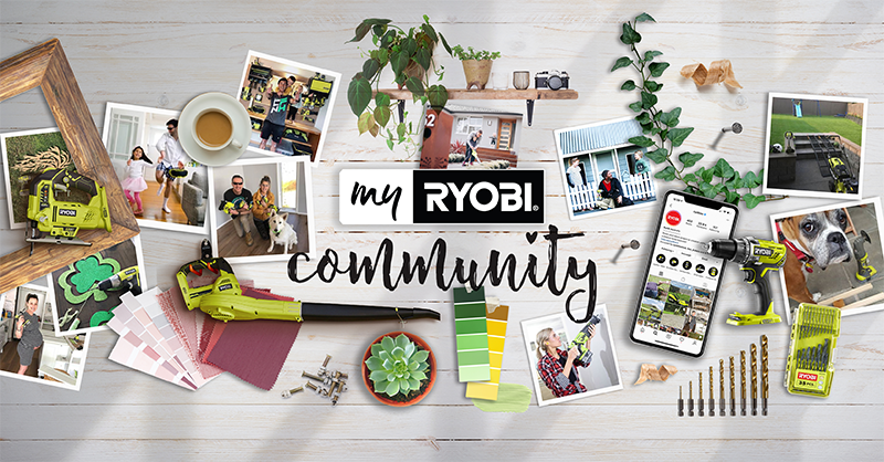 A collage of inspiration from the My RYOBI Facebook community