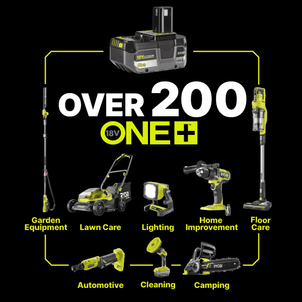 RYOBI ONE+ over 200 tools