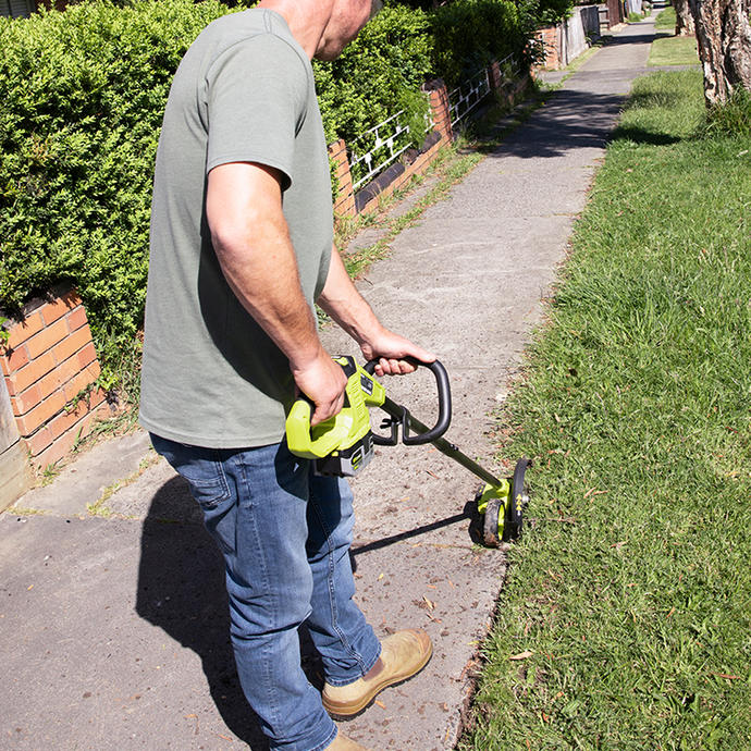 RYOBI Edger in action